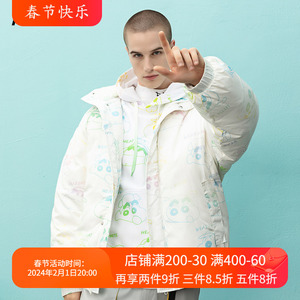 RESHAKE/后型格冬季男士羽绒服外套连帽常规宽松潮流加厚保暖