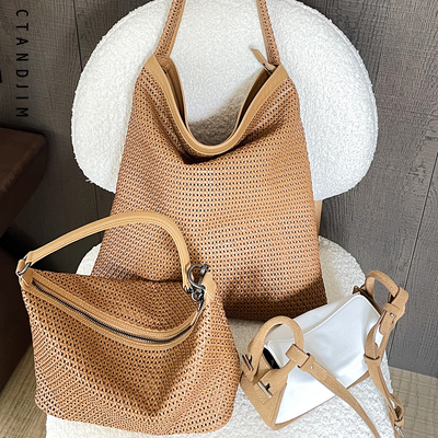 CTANDJIM小羊皮手工编织腋下hobo 便当包 饭盒包 腋下hobo包