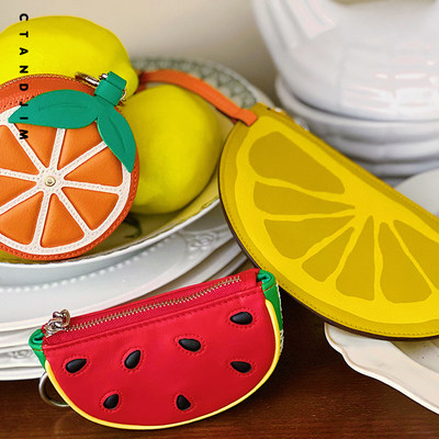 CTANDJIM水果散钱包牛皮