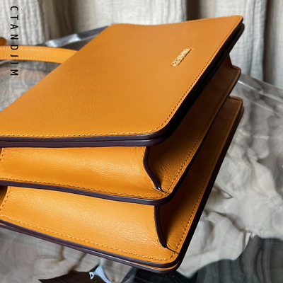 CTANDJIM头层牛皮没有缺点通勤实用手机包 斜挎包 邮差包 相机