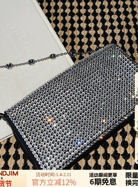 CTANDJIM m1u全钻绵羊皮翻盖法棍包 发财woc麻将包 派对手拿包