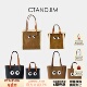 CTANDJIM冬季 斜挎包 机场包 大眼睛毛呢托特包 购物袋腋下包