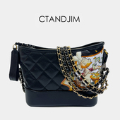 CTANDJIM头层油蜡牛皮美金鸭涂鸦流浪包 斜挎包 单肩包
