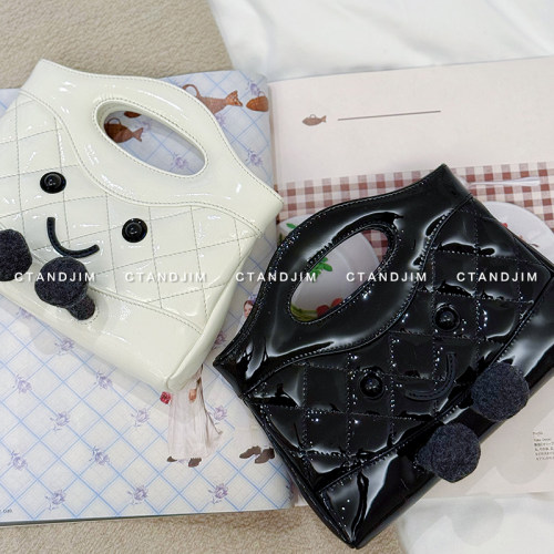 CTANDJIM 小精灵头层漆皮 斜挎包 手机包