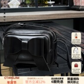 斜挎包 CTANDJIM 开边珠牛皮蝴蝶结多隔层小方包 腋下包