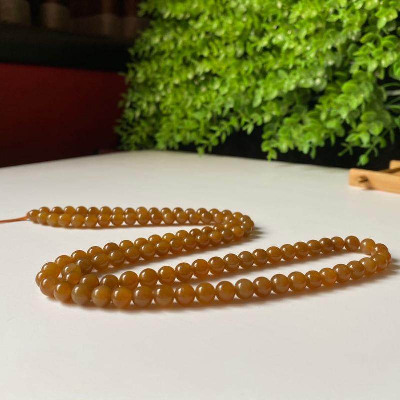 新疆和田且末糖玉6毫米圆珠108颗吊坠挂绳毛衣链多圈佛珠糖料手链,珠宝/钻石/翡翠,颈饰,淘宝优惠券,粉丝福利购,淘宝优惠卷