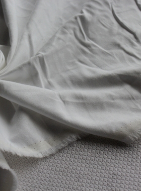 新品纯棉布料白色纯色小磨毛简约服装面料手工DIY140*300cm