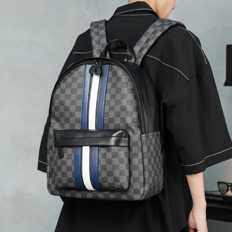 男士休闲皮质欧美学生书包