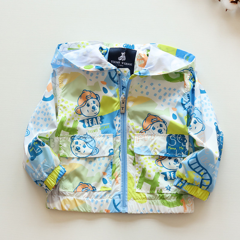 tkjj232301b-00 2023夏小熊原单男童女童满印防晒服皮肤衣防晒衣