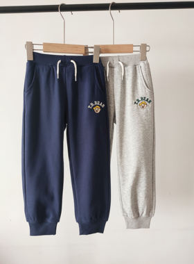TTTM234901K-00  2023春秋款小熊男童纯棉针织休闲裤运动裤卫裤