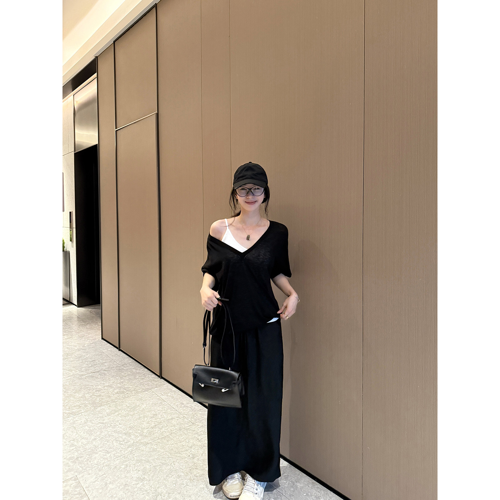 MOMENTHOME 韩式休闲清冷垂感弹力抽绳微机理感半身长裙夏图片