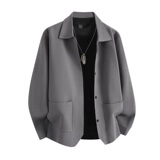 白底平铺针织衫男开衫外套韩版休闲夹克可二开KS8812-P80，男装针织衫/毛衣，星座1207-1