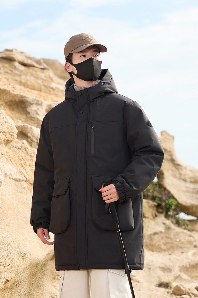 得物二开石墨烯情侣款棉衣中长款棉服男中性加长款332517-P135,男装棉衣,星座1207-1