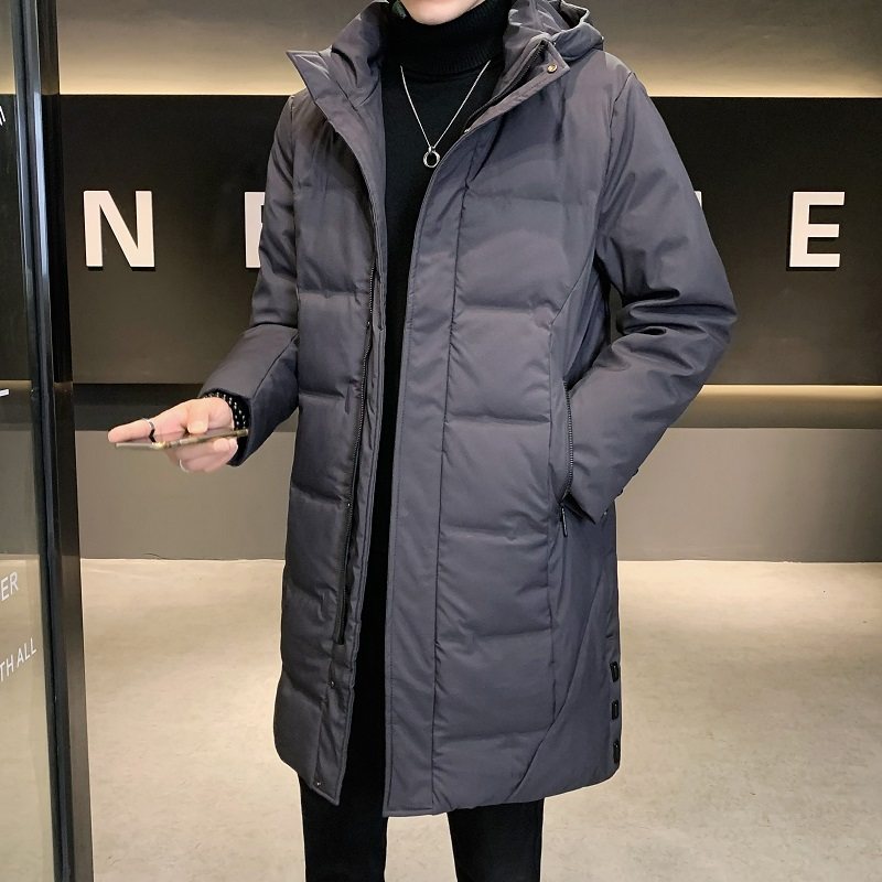 店主风@羽绒服男长款过膝中长款压花潮牌YRF202-P245，男装羽绒服，星座1207-1