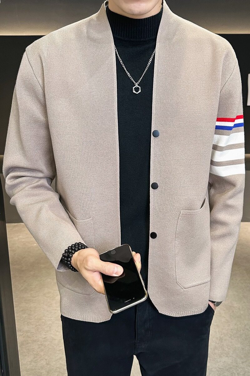 星座潮牌@店主风针织开衫男高档欧洲站夹克休闲外套KSA32310-P80,男装针织衫/毛衣,星座1207-1