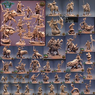 混沌恶魔之子提夫林野蛮人德鲁伊石像吸血鬼食人魔跑团桌游战棋子