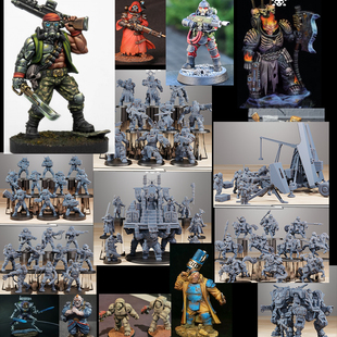 战锤40K 咒缚军团 死亡连 机械教护教军 兵线 桌游 战棋棋子白模