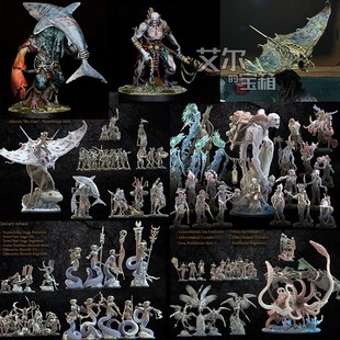 吸血鬼海岸僵尸海盗射手丧哀妖魂塞壬女妖血骸美杜莎丧妖桌游战棋