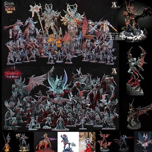 吸血鬼伯爵大战锤子混沌恶魔王子血堡骑兵蝙蝠龙食肉王庭桌游战棋