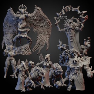 Z锤第三方T女大魔信奸奇得永生鸟人智慧的象征微缩模型桌游战棋1