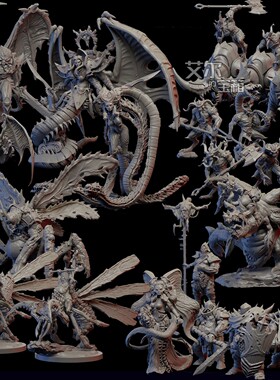 混沌四神色孽放血鬼恐虐大魔王子纳垢瘟疫枯萎领主战棋