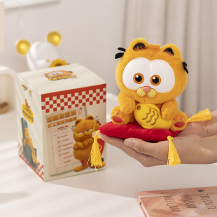 官方网红爆款盲盒娃娃毛绒玩偶加菲猫系列周边公仔玩具礼物小摆件