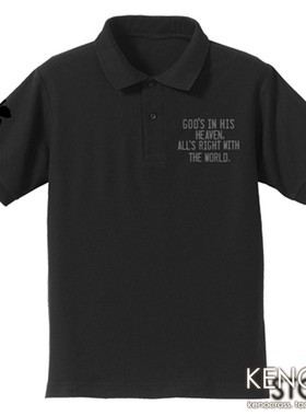 预定 EVA新世纪福音战士 NERV 黑色橙色 POLO衫 短袖T恤刺绣