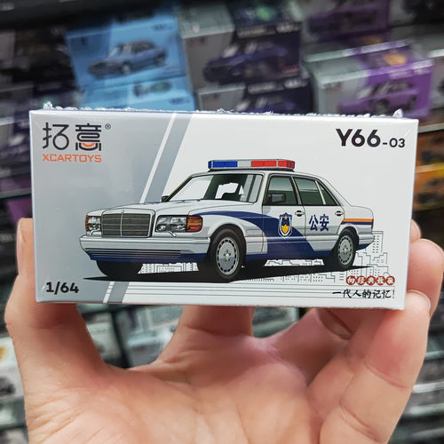 拓意1/64奔驰190E合金警车模型