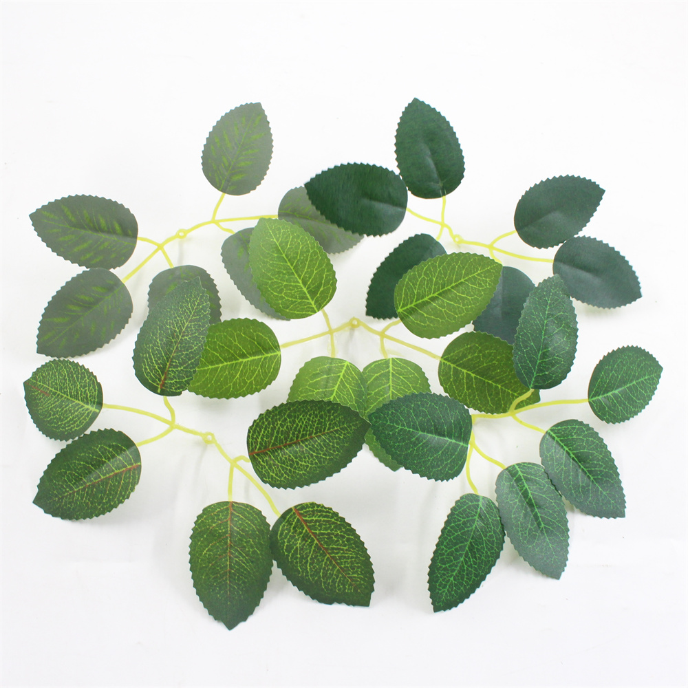 人造花仿真玫瑰叶家居装饰绿叶