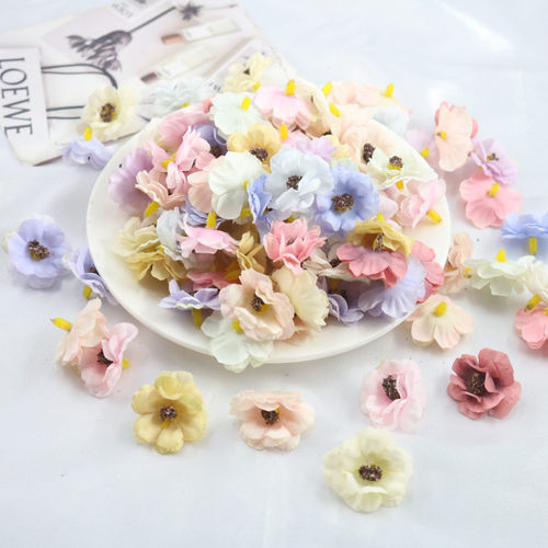 浪漫樱花落diy素材汉服头饰配花