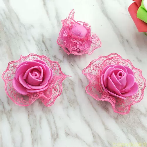 3,5 см моделирование пенопластовая полоса кружевная п.ц. розовая ручная декоративное цветочное кольцо для цветочных фальшивых цветов