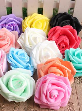 仿真PE玫花头 5层仿真泡沫玫瑰花朵 直径8cm手工材料tv07rez6rg