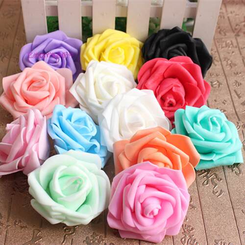 仿真PE玫花头 5层仿真泡沫玫瑰花朵 直径8cm手工材料tv07rez6rg