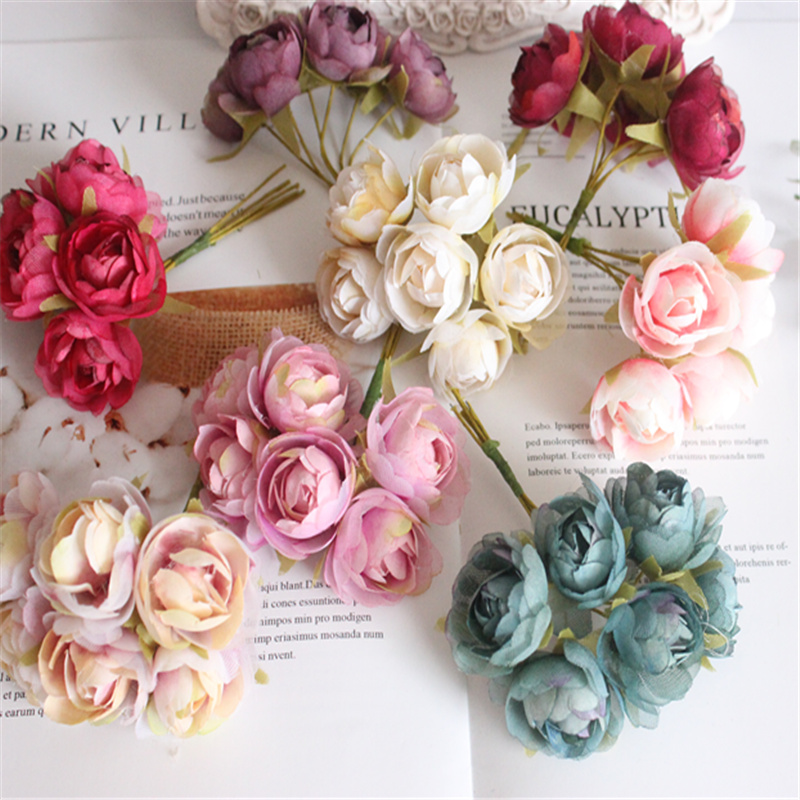仿真diy花环森系头饰茶玫花苞