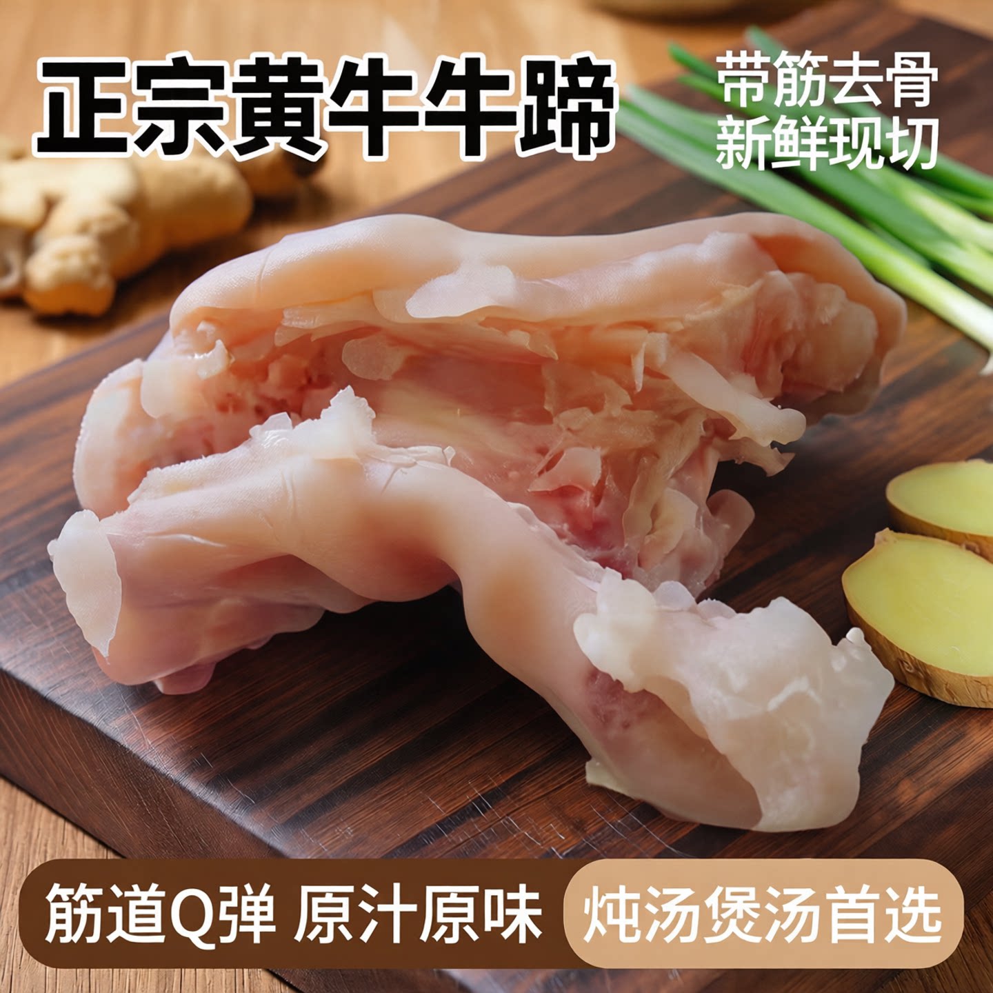 带筋牛蹄】正宗牛蹄黄牛牛脚整只牛筋牛蹄筋去骨牛蹄子新鲜牛脚筋