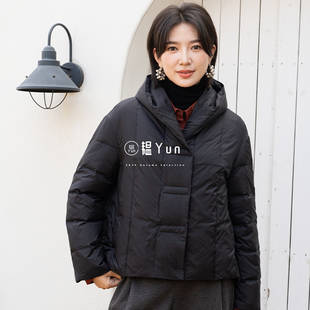 连帽宽松显瘦短款 女装 蓬松休闲羽绒面包服外套 新品 YUN韫2025冬季
