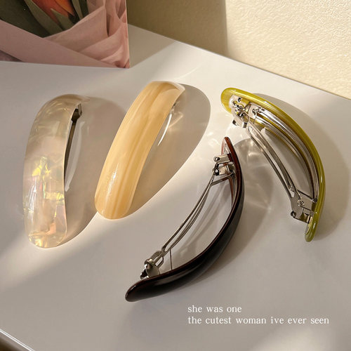 高级感醋酸一字夹发卡春夏头饰