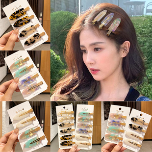 白鹿同款 侧边卡子刘海发卡小边夹发卡夹子头饰 醋酸无痕发夹女夏季