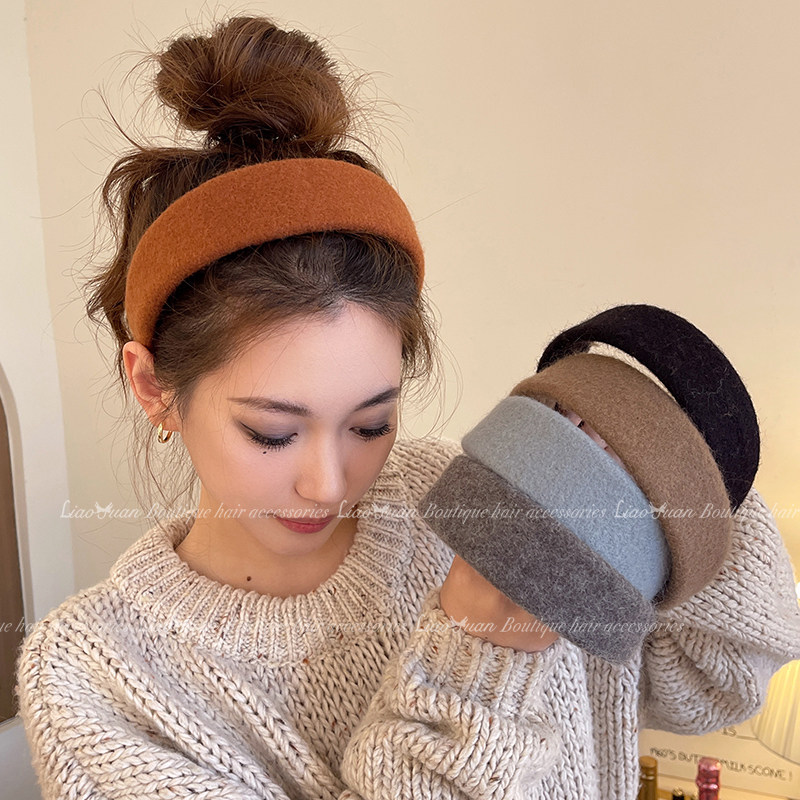 复古毛呢宽边发卡发箍女2024新款秋冬洗脸头箍简约气质压发头饰品,汽车用品/电子/清洗/改装,汽车文化产品,淘宝优惠券,粉丝福利购,淘宝优惠卷