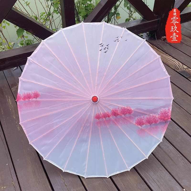 山水意境古典油纸伞舞蹈伞复古装修吊顶伞