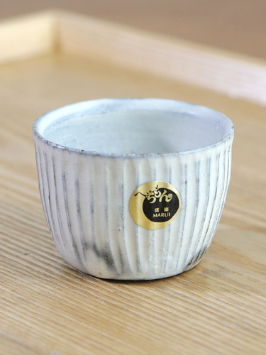 日本信乐烧粉引白茶杯