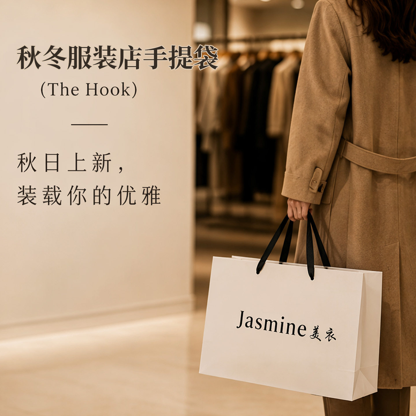 高档服装店手提袋定制印刷logo大号纸袋包装袋礼品袋商场女装购物