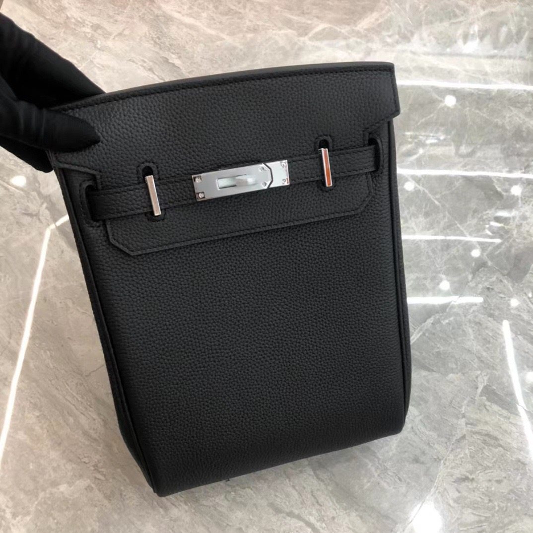 thumbnail for Unisex H family chest bag genuine leather ごご first layer cowhide one shoulder crossbody bag HAC a dos Kylie waist bag women