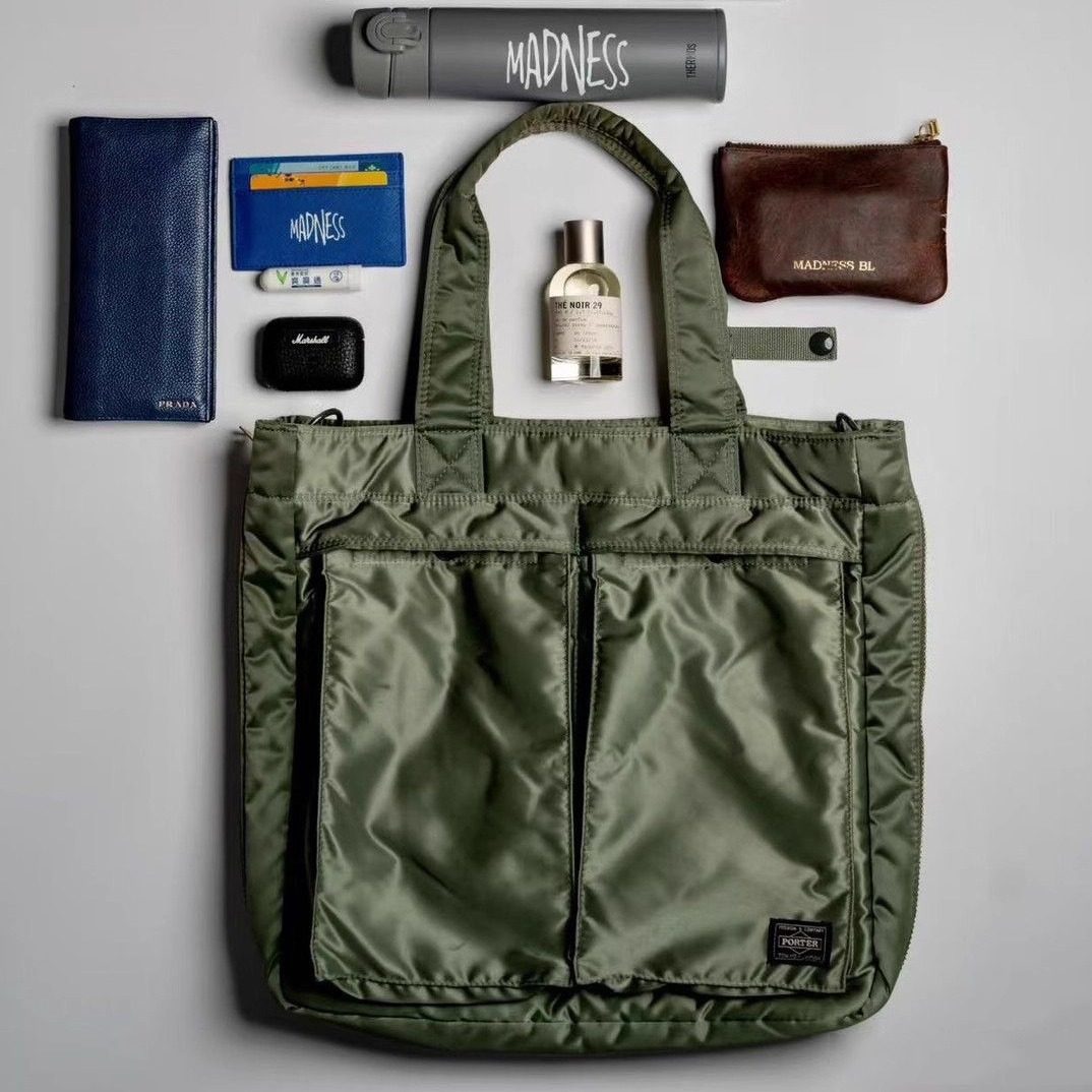 日本吉田PORTERbag同款tanker 2 way单肩尼龙大容量托特包休闲包