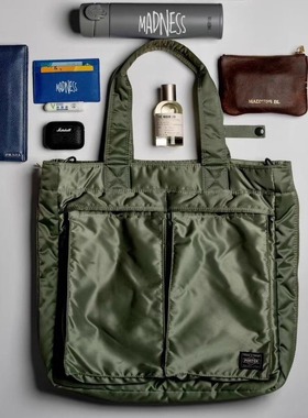 日本吉田PORTERbag同款tanker 2 way单肩尼龙大容量托特包休闲包