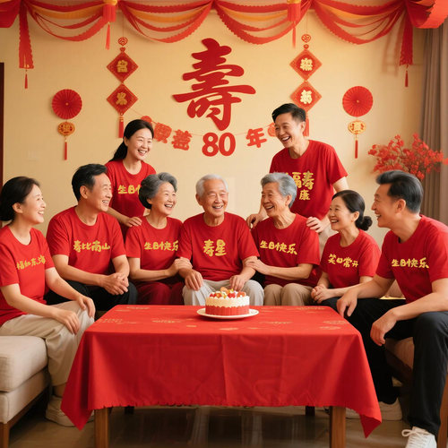 老人做寿80大寿90大寿定制T恤