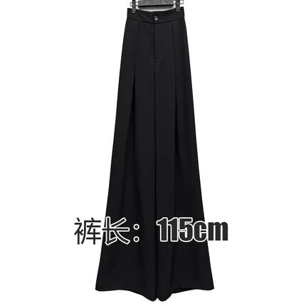 外贸原单175-180高个子女装高腰西装阔腿松紧腰高级感宽松休闲裤