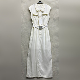 新款夏季女装时尚修身POLO领无袖宽松百搭套头A字裙连衣裙