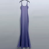 女装 175高个子夏季 圆领性感显瘦无袖 新款 长款 鱼尾吊带连衣裙