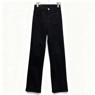 气质高腰百搭水洗直筒牛仔裤 秋季 时尚 女装 新款